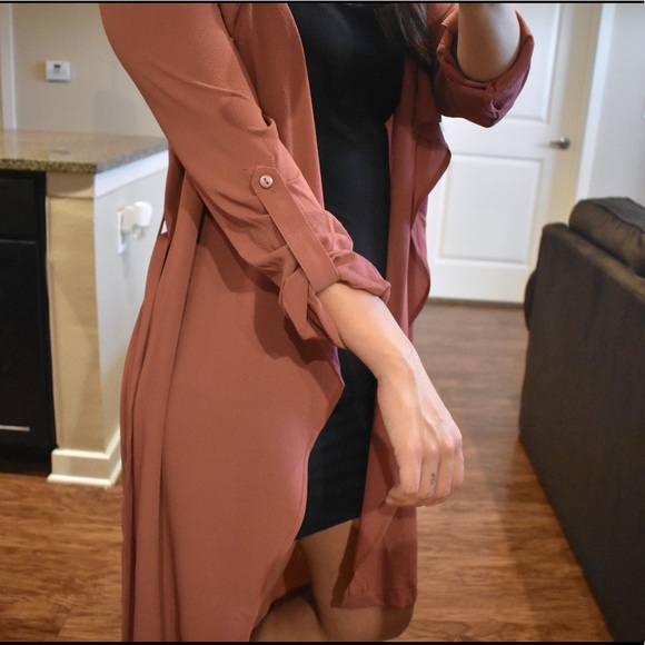 LAST 1๏ธโฃ Perfect Fall Red Bean Duster - Picture 3 of 5